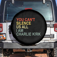 Charlie Kirk Spare Tire Cover Retro You Cant Silence Us All - undefined
