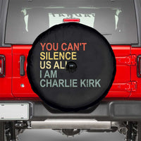 Charlie Kirk Spare Tire Cover Retro You Cant Silence Us All - undefined