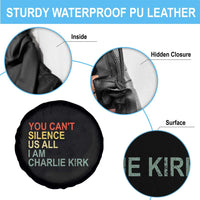 Charlie Kirk Spare Tire Cover Retro You Cant Silence Us All - undefined