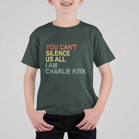 Charlie Kirk T Shirt For Kid Retro You Cant Silence Us All - Wonder Print Shop