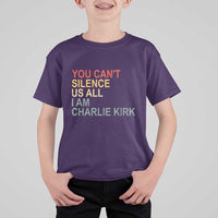Charlie Kirk T Shirt For Kid Retro You Cant Silence Us All - Wonder Print Shop
