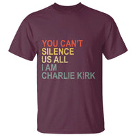 Charlie Kirk T Shirt Retro You Cant Silence Us All - Wonder Print Shop