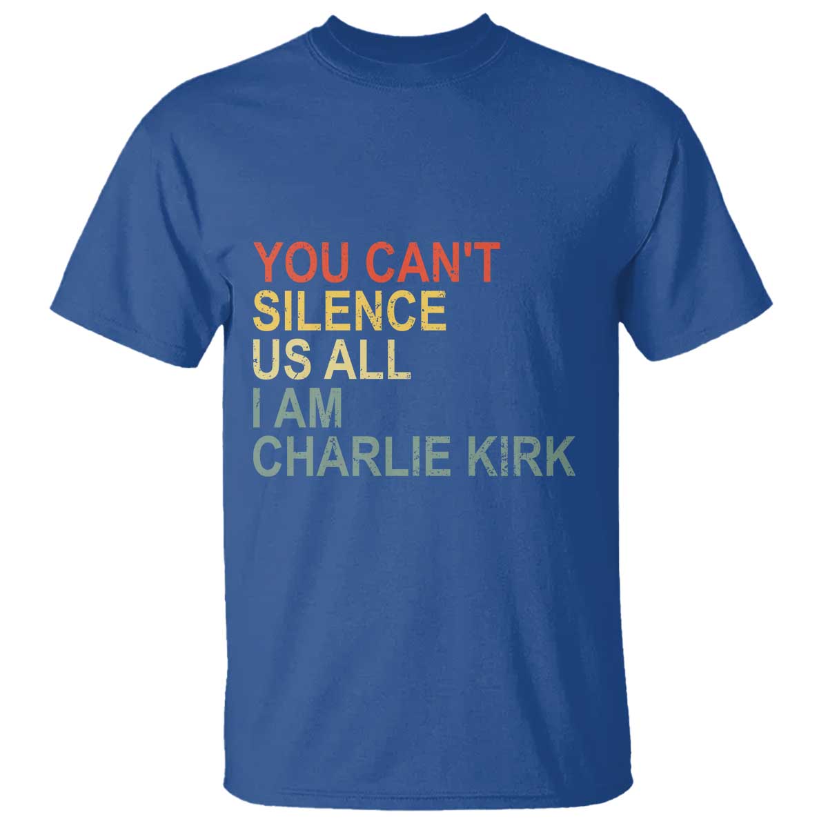 Charlie Kirk T Shirt Retro You Cant Silence Us All - Wonder Print Shop