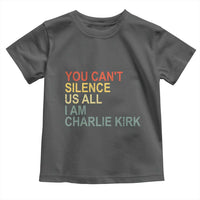 Charlie Kirk Toddler T Shirt Retro You Cant Silence Us All - Wonder Print Shop