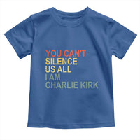 Charlie Kirk Toddler T Shirt Retro You Cant Silence Us All - Wonder Print Shop