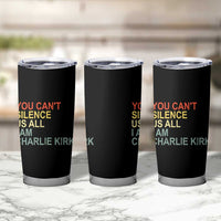 Charlie Kirk Tumbler Cup Retro You Cant Silence Us All - Wonder Print Shop