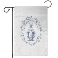 Marian Catholic Garden Flag Virgin Mary Catholic Floral Women Religious - Wonder Print Shop