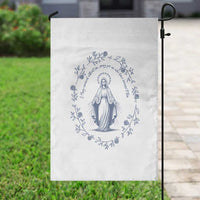 Marian Catholic Garden Flag Virgin Mary Catholic Floral Women Religious - Wonder Print Shop