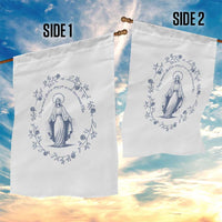 Marian Catholic Garden Flag Virgin Mary Catholic Floral Women Religious - Wonder Print Shop