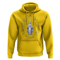 Marian Catholic Hoodie Virgin Mary Catholic Floral Women Religious - Wonder Print Shop