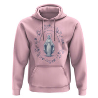 Marian Catholic Hoodie Virgin Mary Catholic Floral Women Religious - Wonder Print Shop