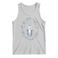 Marian Catholic Tank Top Virgin Mary Catholic Floral Women Religious - Wonder Print Shop