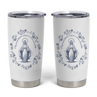 Marian Catholic Tumbler Cup Virgin Mary Catholic Floral Women Religious - Wonder Print Shop