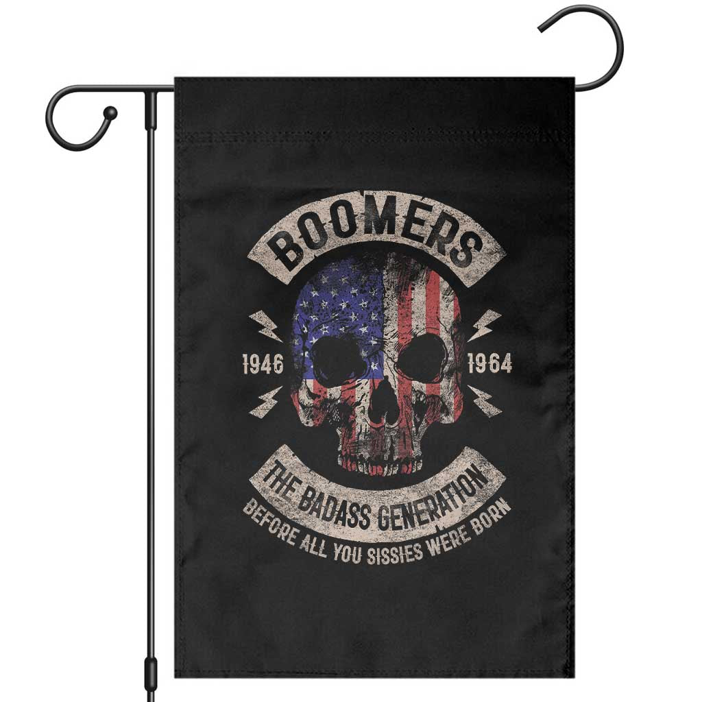 Boomers Generation Garden Flag Before All You Sissie Were Born Skull USA Flag - Wonder Print Shop