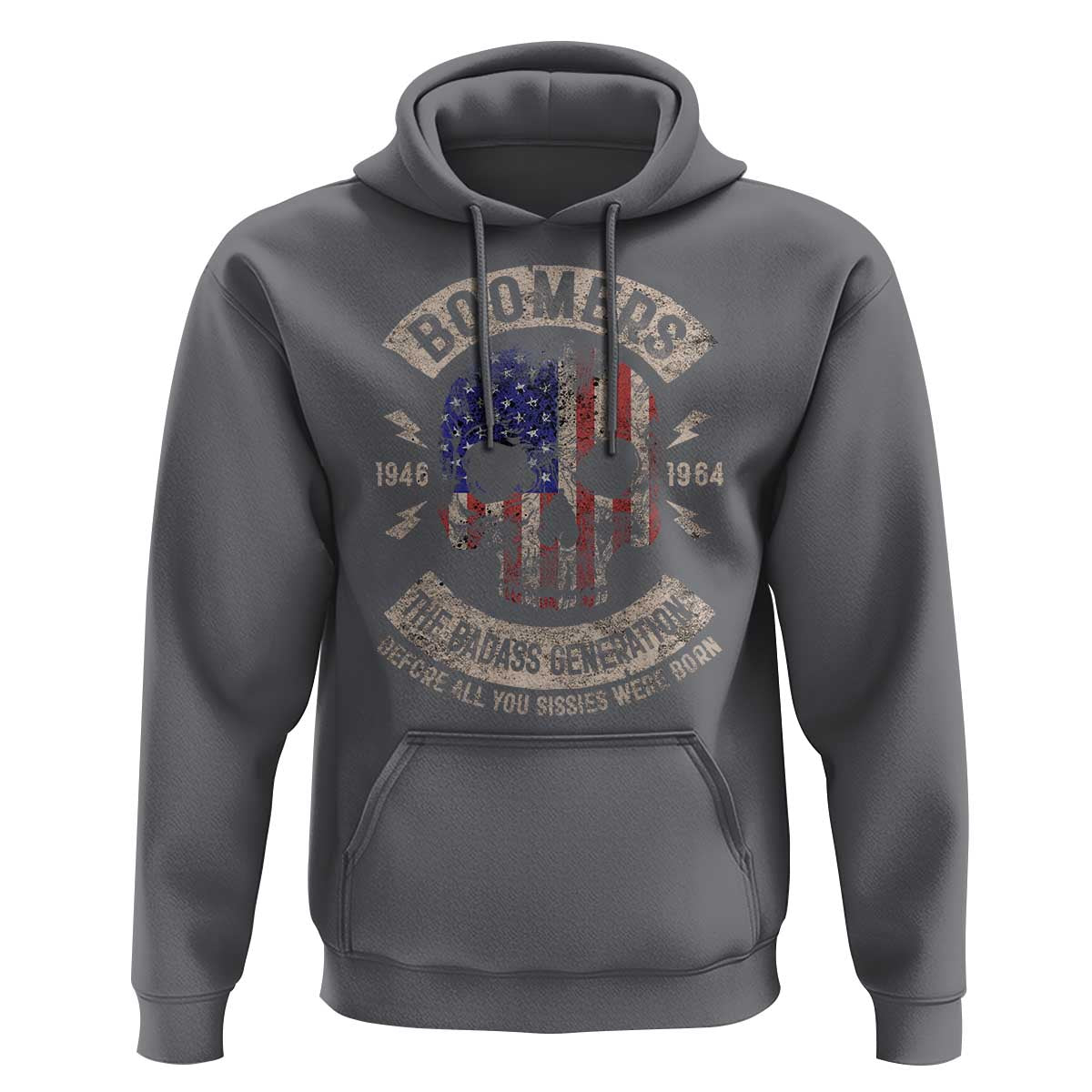 Boomers Generation Hoodie Before All You Sissie Were Born Skull USA Flag - Wonder Print Shop