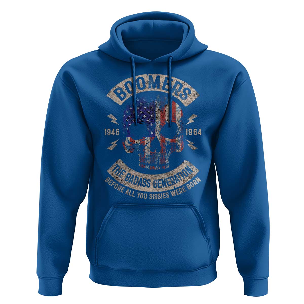 Boomers Generation Hoodie Before All You Sissie Were Born Skull USA Flag - Wonder Print Shop