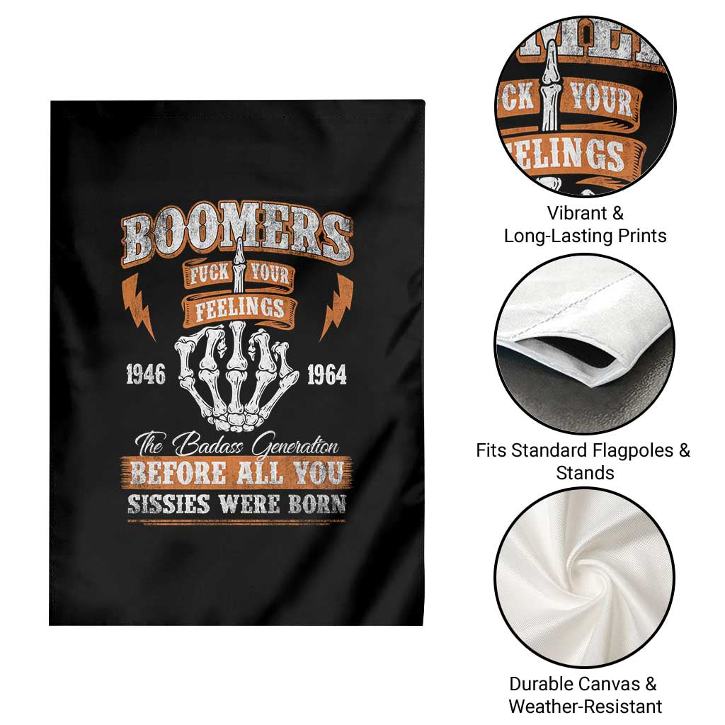 Vintage Boomers Generation Garden Flag Before All You Sissie Were Born Skeleton Hand - Wonder Print Shop