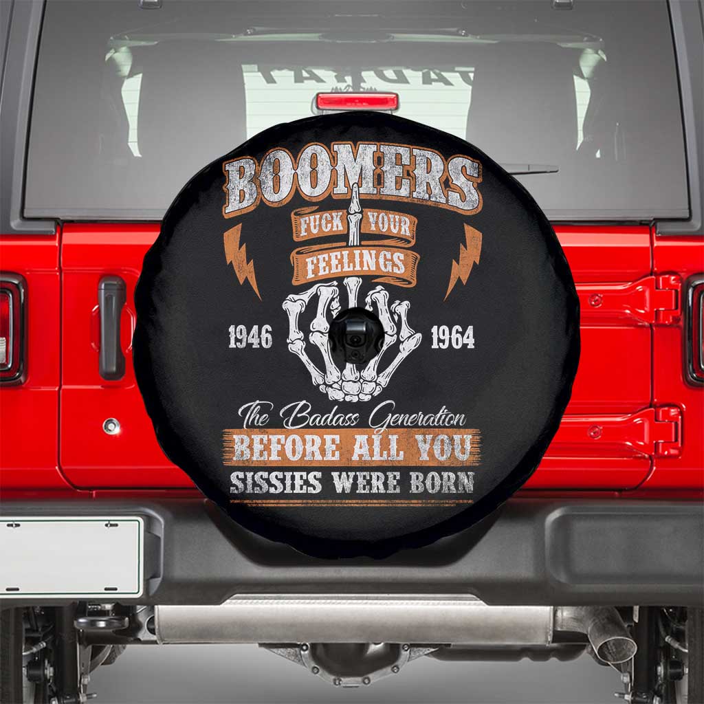Vintage Boomers Generation Spare Tire Cover Before All You Sissie Were Born Skeleton Hand - Wonder Print Shop