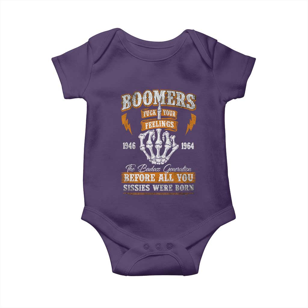 Vintage Boomers Generation Baby Onesie Before All You Sissie Were Born Skeleton Hand - Wonder Print Shop