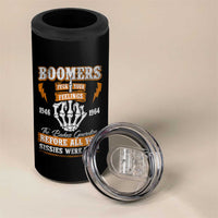 Vintage Boomers Generation 4 in 1 Can Cooler Tumbler Before All You Sissie Were Born Skeleton Hand - Wonder Print Shop