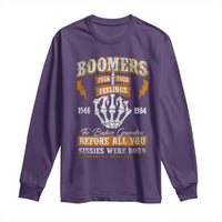 Vintage Boomers Generation Long Sleeve Shirt Before All You Sissie Were Born Skeleton Hand - Wonder Print Shop