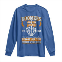 Vintage Boomers Generation Long Sleeve Shirt Before All You Sissie Were Born Skeleton Hand - Wonder Print Shop