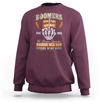 Vintage Boomers Generation Sweatshirt Before All You Sissie Were Born Skeleton Hand - Wonder Print Shop