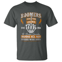 Vintage Boomers Generation T Shirt Before All You Sissie Were Born Skeleton Hand - Wonder Print Shop