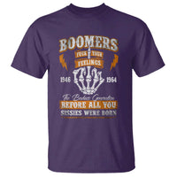 Vintage Boomers Generation T Shirt Before All You Sissie Were Born Skeleton Hand - Wonder Print Shop