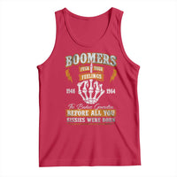 Vintage Boomers Generation Tank Top Before All You Sissie Were Born Skeleton Hand - Wonder Print Shop