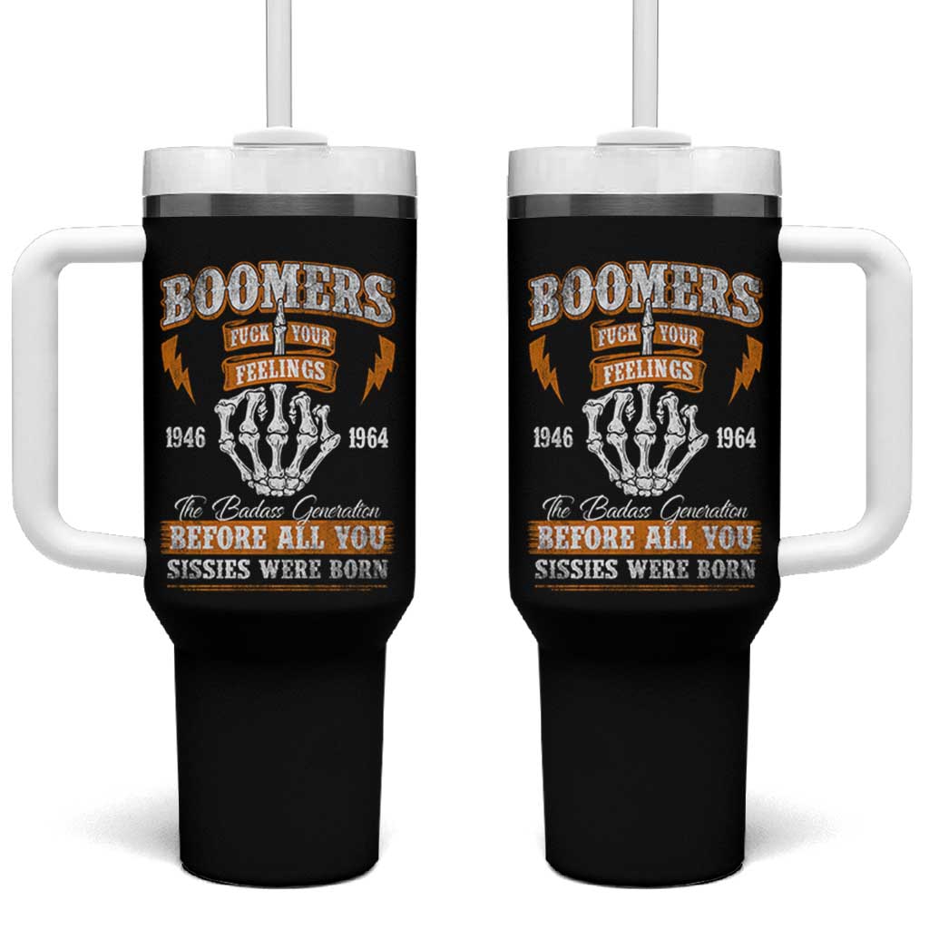 Vintage Boomers Generation Tumbler With Handle Before All You Sissie Were Born Skeleton Hand - Wonder Print Shop