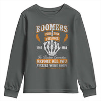 Vintage Boomers Generation Youth Sweatshirt Before All You Sissie Were Born Skeleton Hand - Wonder Print Shop