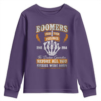 Vintage Boomers Generation Youth Sweatshirt Before All You Sissie Were Born Skeleton Hand - Wonder Print Shop