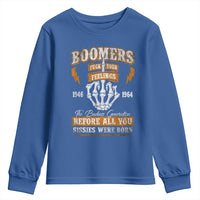 Vintage Boomers Generation Youth Sweatshirt Before All You Sissie Were Born Skeleton Hand - Wonder Print Shop