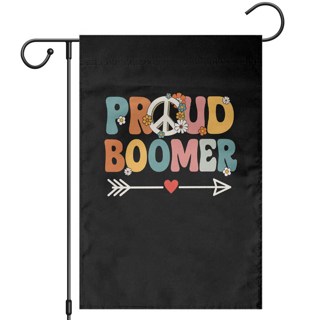 Proud Boomer Garden Flag Boomers Generation Peace Sign Hippie 50s 60s - Wonder Print Shop