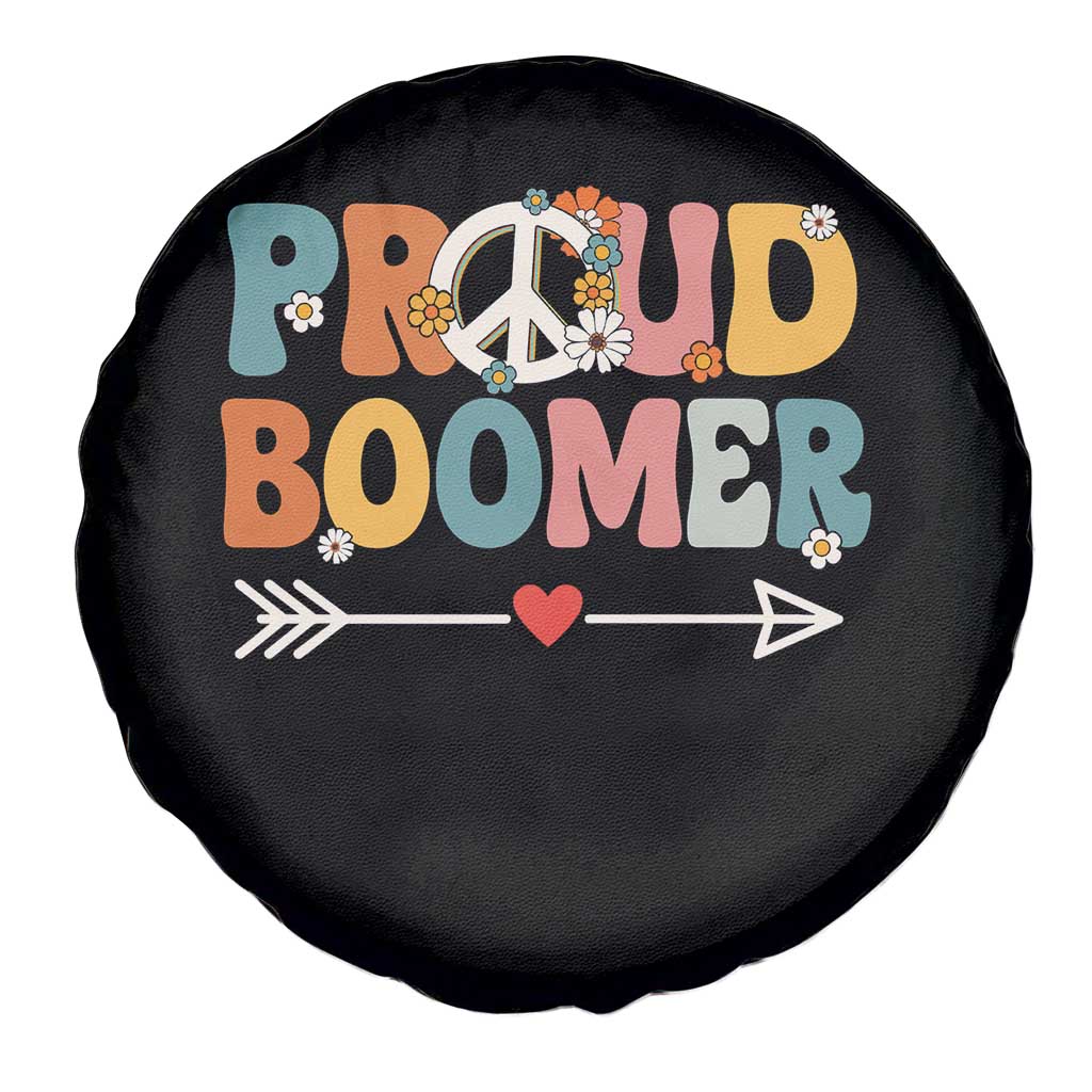 Proud Boomer Spare Tire Cover Boomers Generation Peace Sign Hippie 50s 60s - Wonder Print Shop