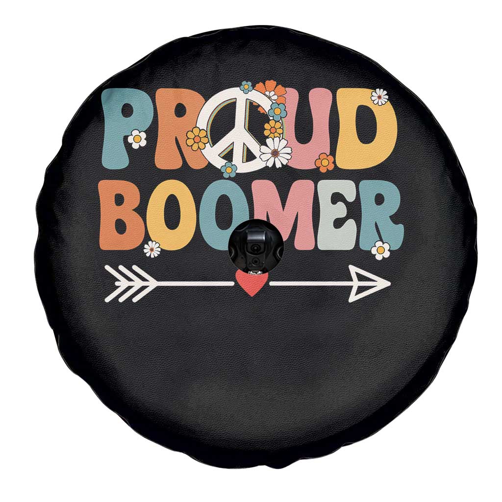 Proud Boomer Spare Tire Cover Boomers Generation Peace Sign Hippie 50s 60s - Wonder Print Shop