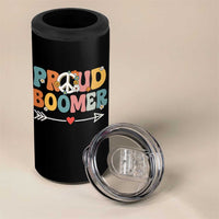 Proud Boomer 4 in 1 Can Cooler Tumbler Boomers Generation Peace Sign Hippie 50s 60s - Wonder Print Shop
