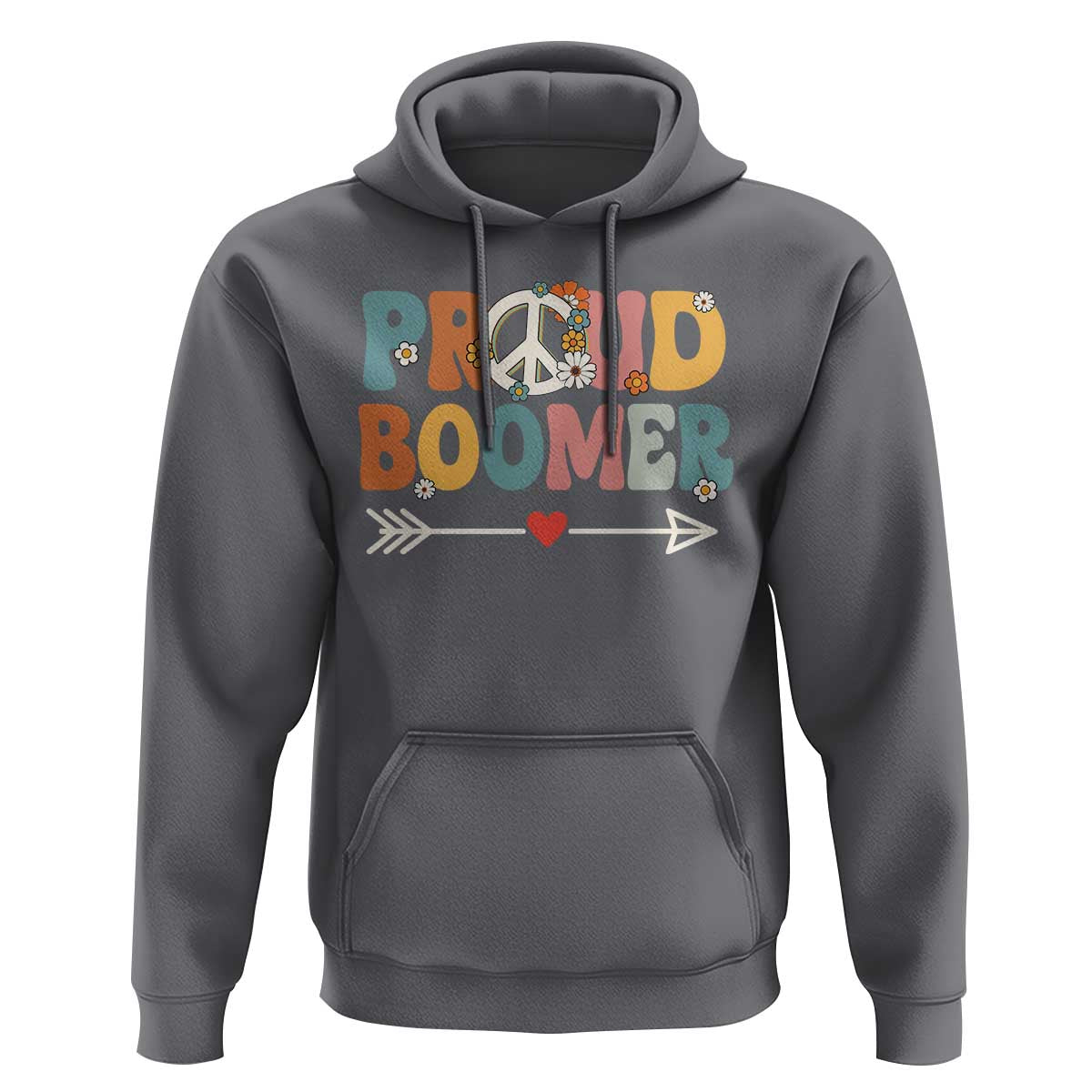 Proud Boomer Hoodie Boomers Generation Peace Sign Hippie 50s 60s - Wonder Print Shop