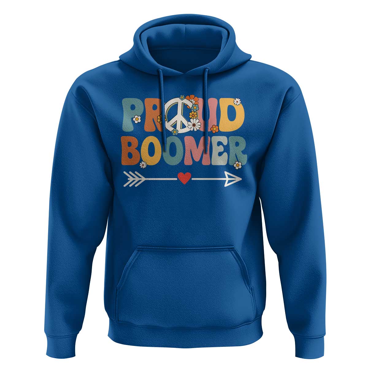 Proud Boomer Hoodie Boomers Generation Peace Sign Hippie 50s 60s - Wonder Print Shop