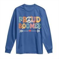 Proud Boomer Long Sleeve Shirt Boomers Generation Peace Sign Hippie 50s 60s - Wonder Print Shop