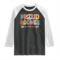 Proud Boomer Raglan Shirt Boomers Generation Peace Sign Hippie 50s 60s - Wonder Print Shop