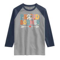 Proud Boomer Raglan Shirt Boomers Generation Peace Sign Hippie 50s 60s - Wonder Print Shop