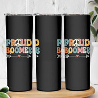 Proud Boomer Skinny Tumbler Boomers Generation Peace Sign Hippie 50s 60s - Wonder Print Shop