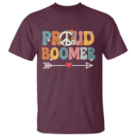 Proud Boomer T Shirt Boomers Generation Peace Sign Hippie 50s 60s - Wonder Print Shop
