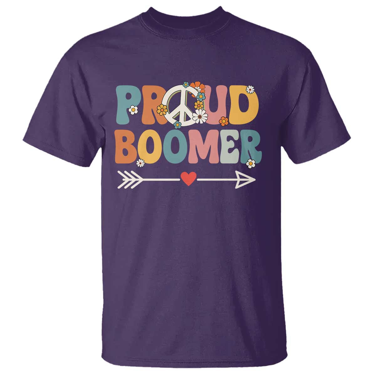 Proud Boomer T Shirt Boomers Generation Peace Sign Hippie 50s 60s - Wonder Print Shop