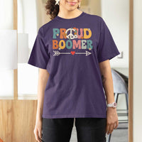 Proud Boomer T Shirt For Women Boomers Generation Peace Sign Hippie 50s 60s - Wonder Print Shop