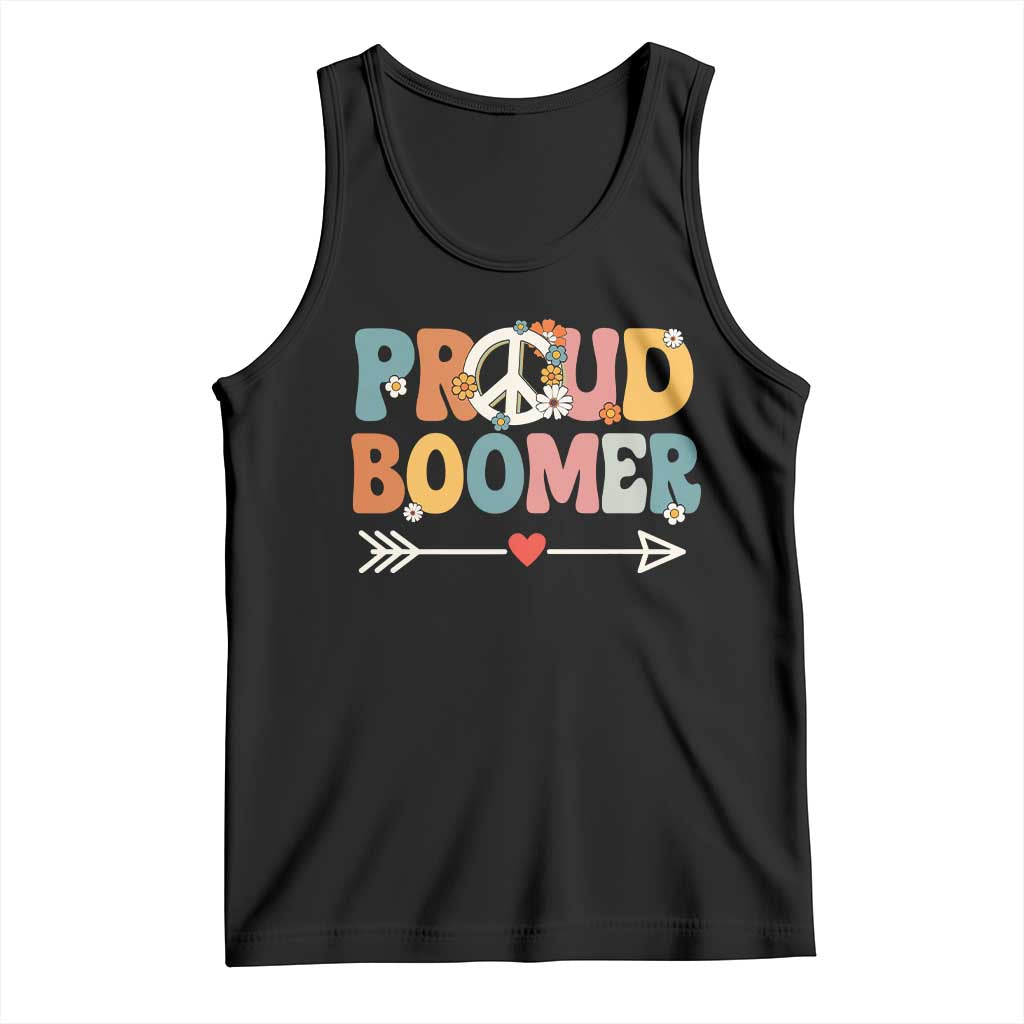 Proud Boomer Tank Top Boomers Generation Peace Sign Hippie 50s 60s - Wonder Print Shop
