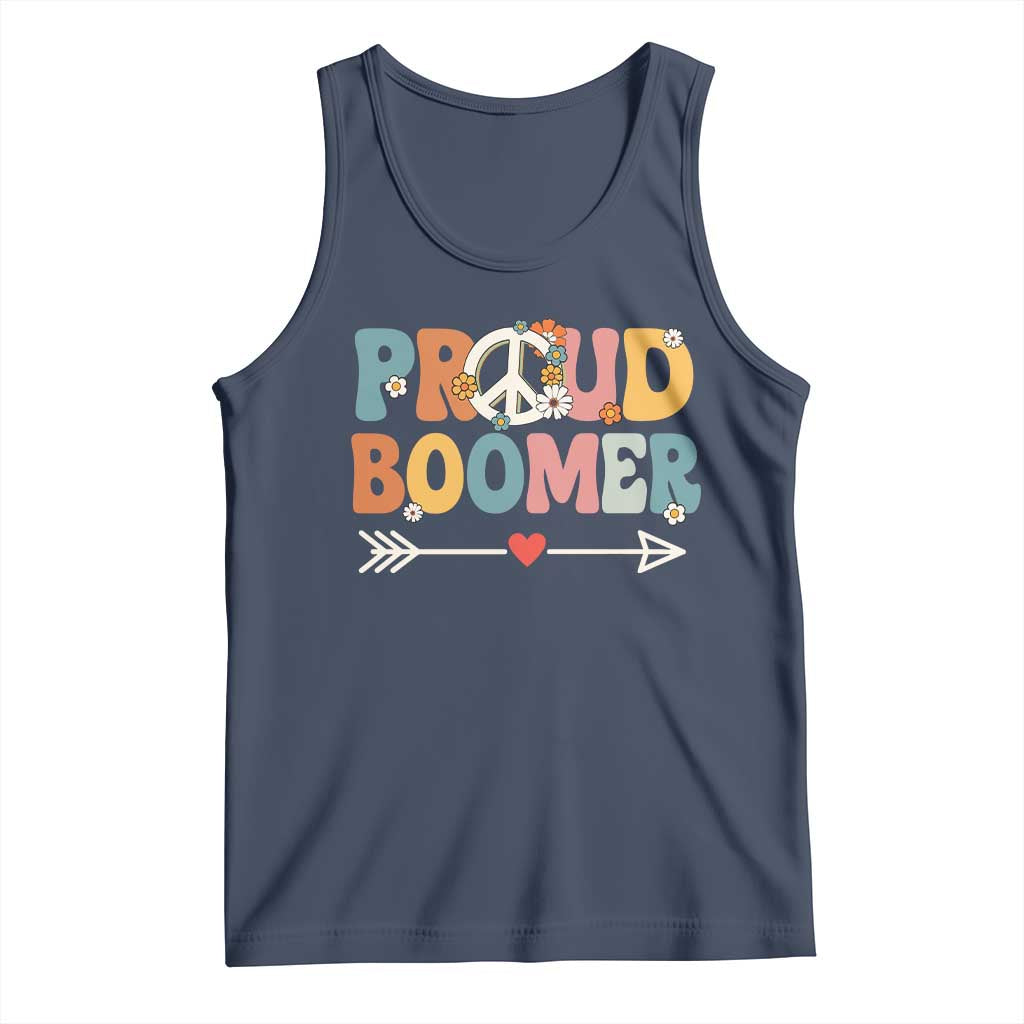 Proud Boomer Tank Top Boomers Generation Peace Sign Hippie 50s 60s - Wonder Print Shop