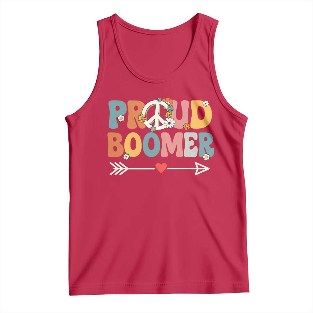 Proud Boomer Tank Top Boomers Generation Peace Sign Hippie 50s 60s - Wonder Print Shop